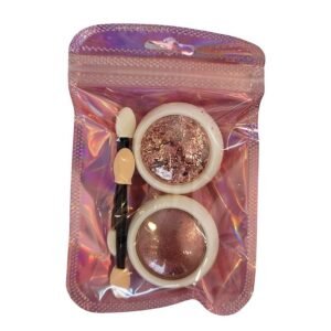 Kit Glitter Efeito Cromado e Folha de Ouro – Rosê