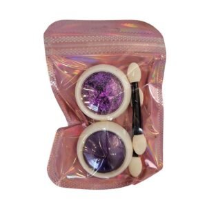 Kit Glitter Efeito Cromado e Folha de Ouro – Roxo