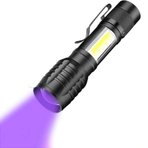 Lanterna Recarregável Luz Negra UV Resistente a Água