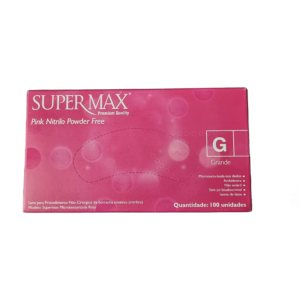 Luvas Nitrílica Supermax Rosa C/100 Un – G