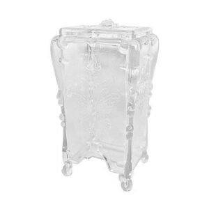 Porta Algodão Prensado Transparente