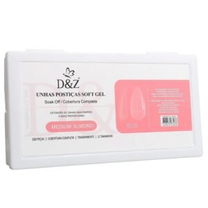 Tips Soft Gel Medium Almond D&Z 500 Unidades